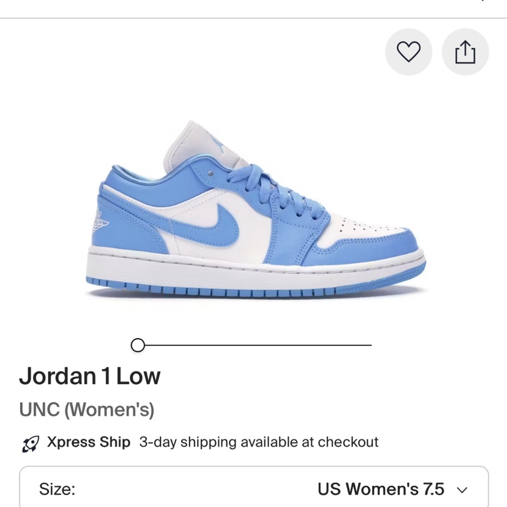 Jordan Low Sneakers in Blue and White warn a few times